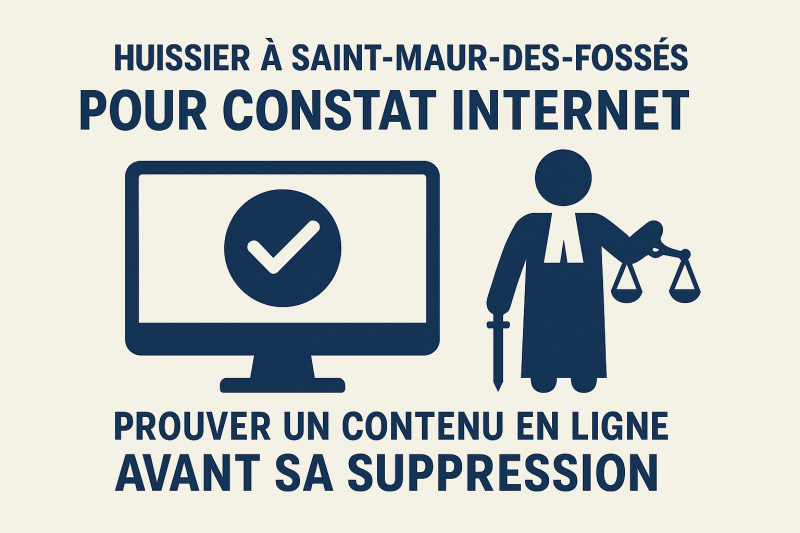 Huissier pour constat internet à Saint Maur des fossés 94