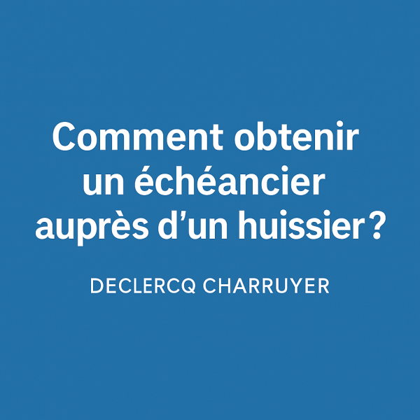 Obtenir un échéancier chez huissier de justice à Saint Maur des Fossés 