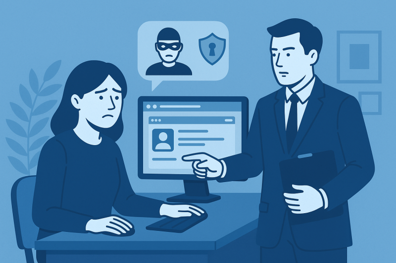 Constat d'usurpation d'identité au Parc Saint Maur. 