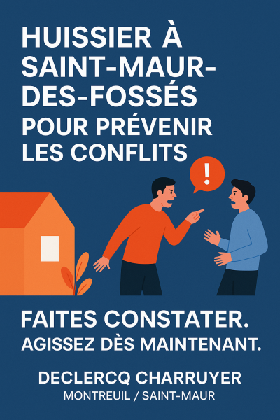 Huissier Saint Maur pour conflit de voisinage 
