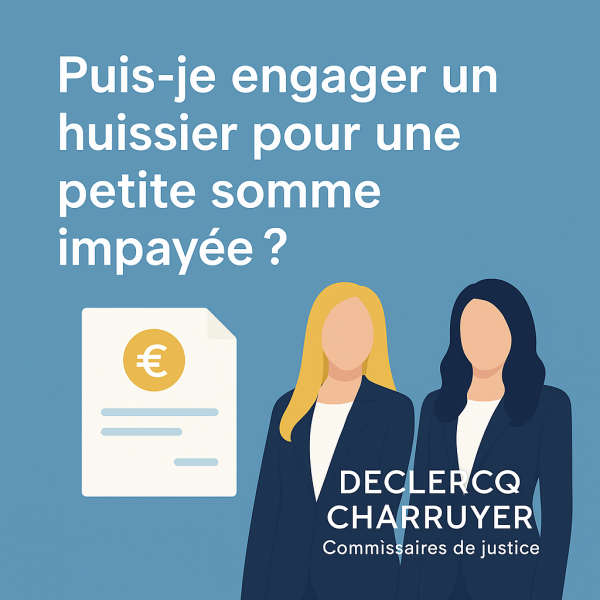 Facture faible montant impayé recouvrement par huissier 94