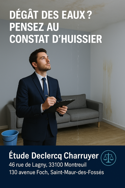 constat dégat des eaux Saint Maur des Fossés Huissier 