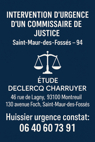 Urgence huissier saint maur des fossés 