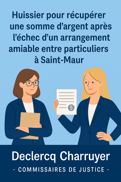 Recouvrement amiable par huissiers de justice à Saint Maur des Fossés 