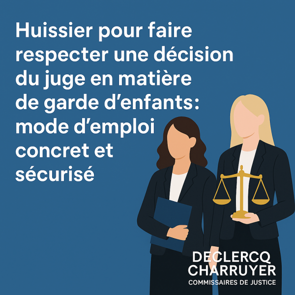 Huissier pour jugement garde d'enfants, garde partagée, saint maur des fossés 
