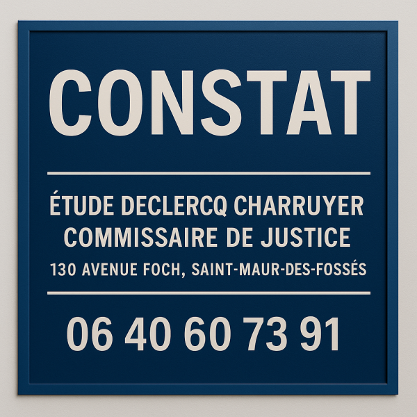 Constat par huissier de justice à Saint Maur des fossés 