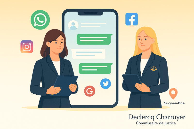 Faire constater des sms par un huissier de justice à Sucy en Brie