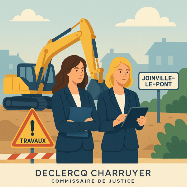 Commissaire de justice proche joinville le pont pour constater des travaux 
