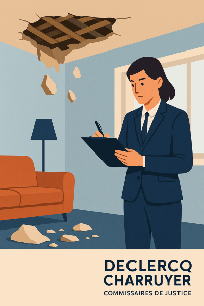 Huissier pour constat de plafond effondré à Saint Maur des Fossés 94