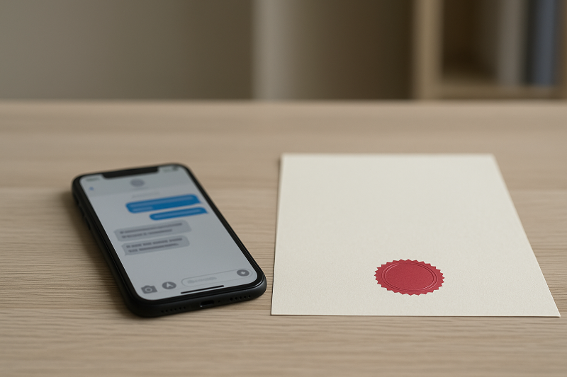 rendez vous avec un huissier pour constat de messages sur téléphone