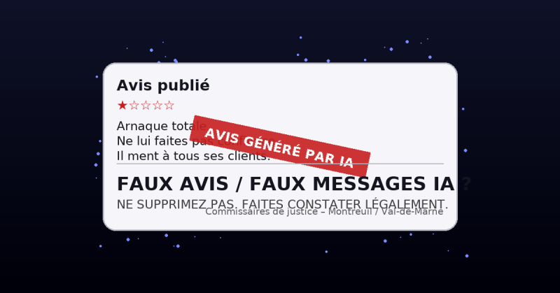 Huissier pour utilisation de l'IA constat et preuve dans le 93 et 94 